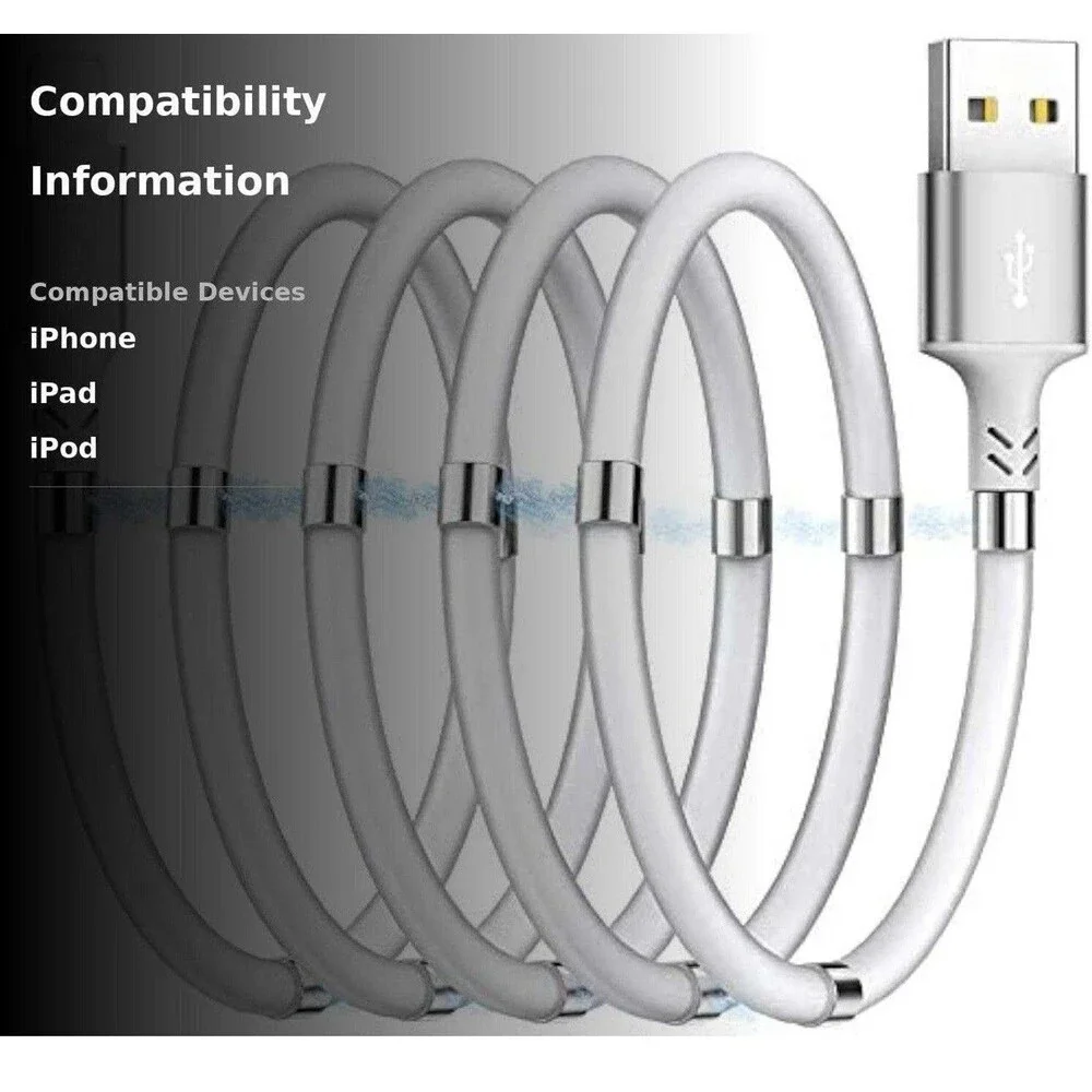 Magnetic USB Charging Cable Data Cord Charger for iPhone 14 13 12 11 Pro Max SE
